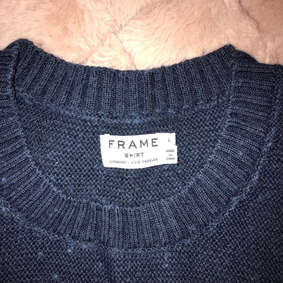 FRAME DENIM le crop sleeveless blue sweater - Picture 4 of 6